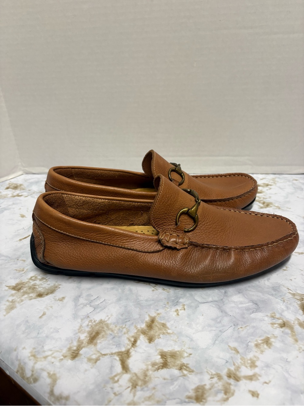 Giorgio Brutini Tan Leather Bit Loafers